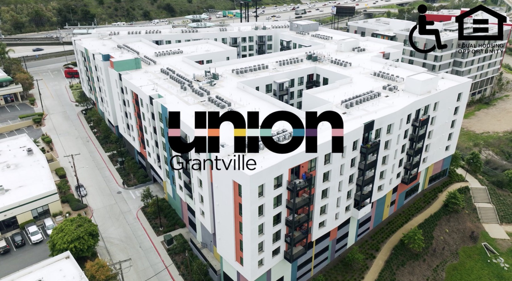 an aerial view of a neighborhood